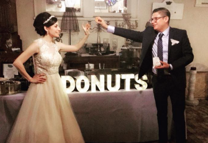 Live donut station at an event